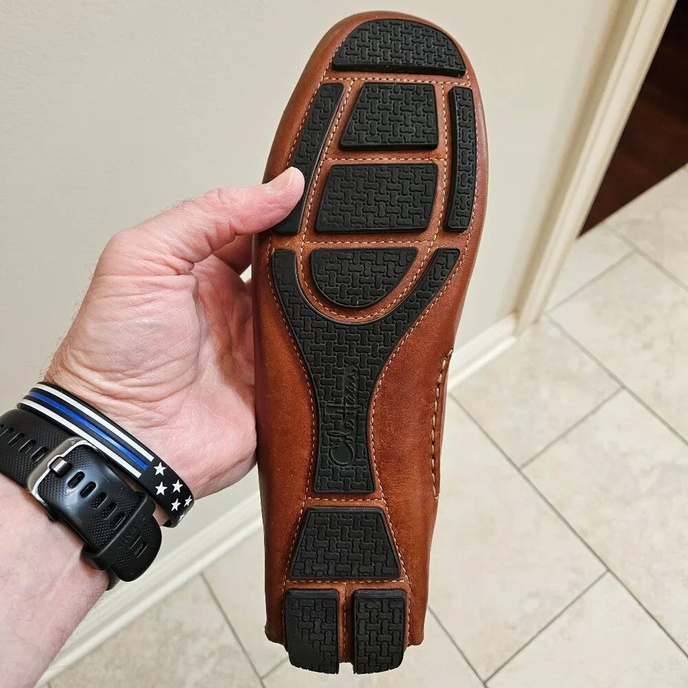 Cole Haan Men's Soft Leather Penny Loafers, Light Brown, Sz 9 - Picture 15 of 16